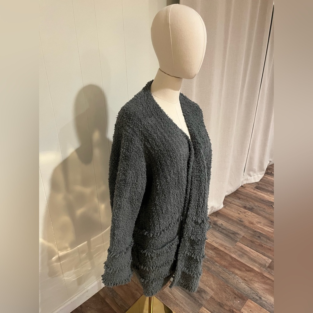 Barefoot Dreams CozyChic Boardwalk Open Front Cardigan Shacket, Super Soft - Picture 3 of 7